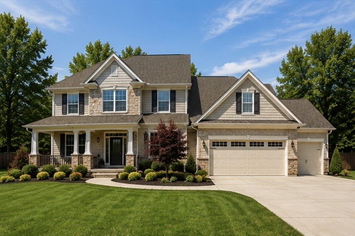 Large yard example - completed mow