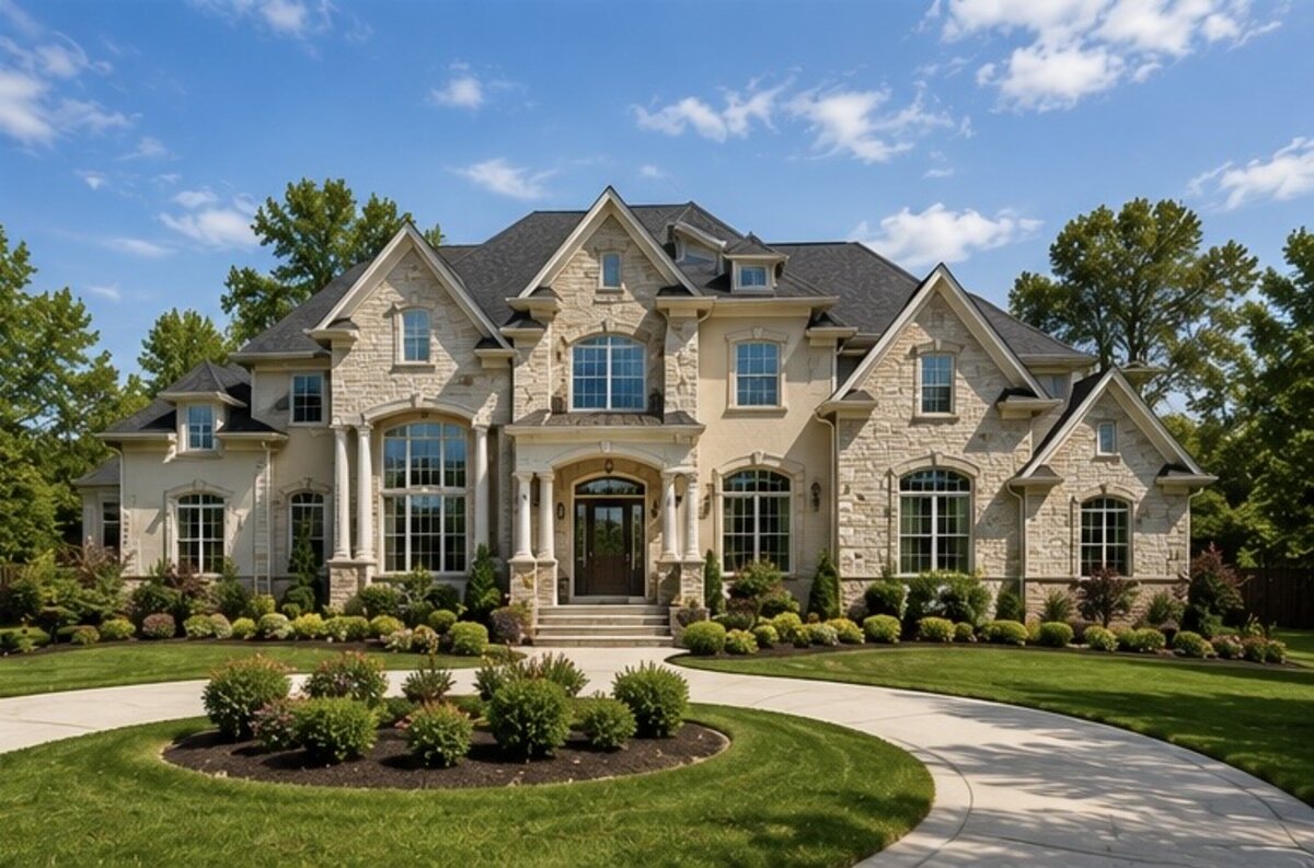 Medium yard example - completed mow